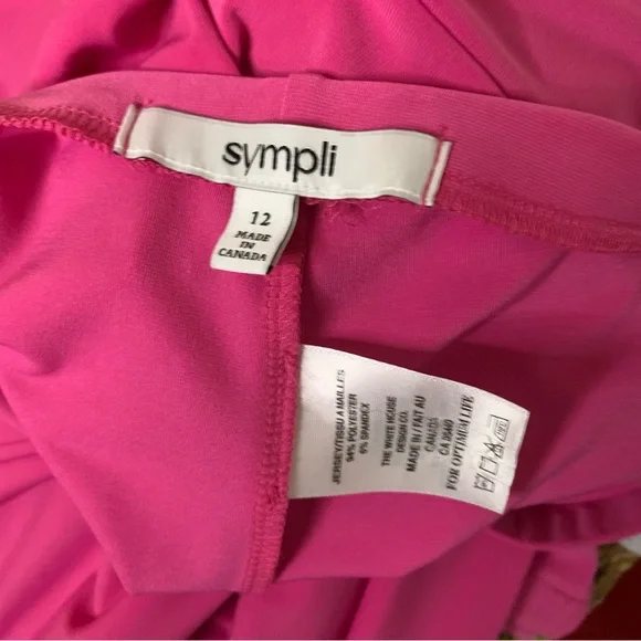 Sympli Womens 12/14 Pink Short Sleeve Top & Matching Stretch Knit Pull-On Pants